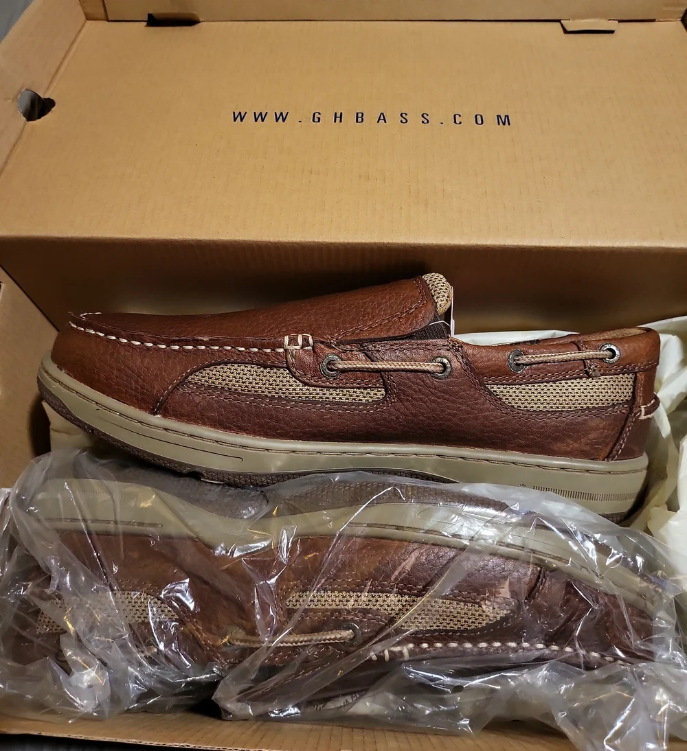G.H. Bass & Co. Brown and Tan Men’s Leather Boat Shoes